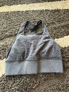 ALO Yoga Heather Gray Racerback Sports Bra